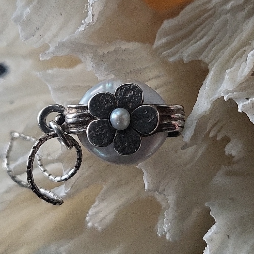 Didae sterling silver pearl necklace (w/chain!) - Picture 4 of 11